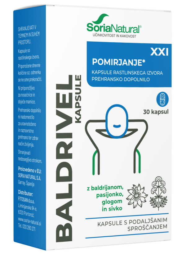 Soria Natural Baldrivel XXI kapsule s podaljšanim sproščanjem