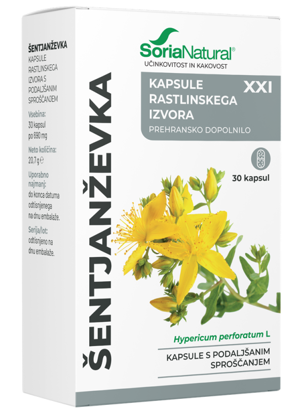 Soria Natural Šentjanževka XXI kapsule s podaljšanim sproščanjem