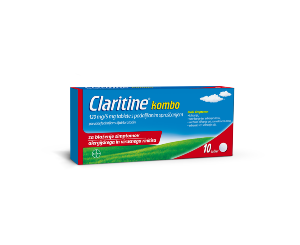 Claritine® kombo 120 mg/5 mg tablete s podaljšanim sproščanjem