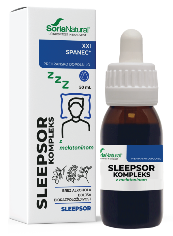 Soria Natural Sleepsor kompleks XXI kapljice brez alkohola, 50 ml